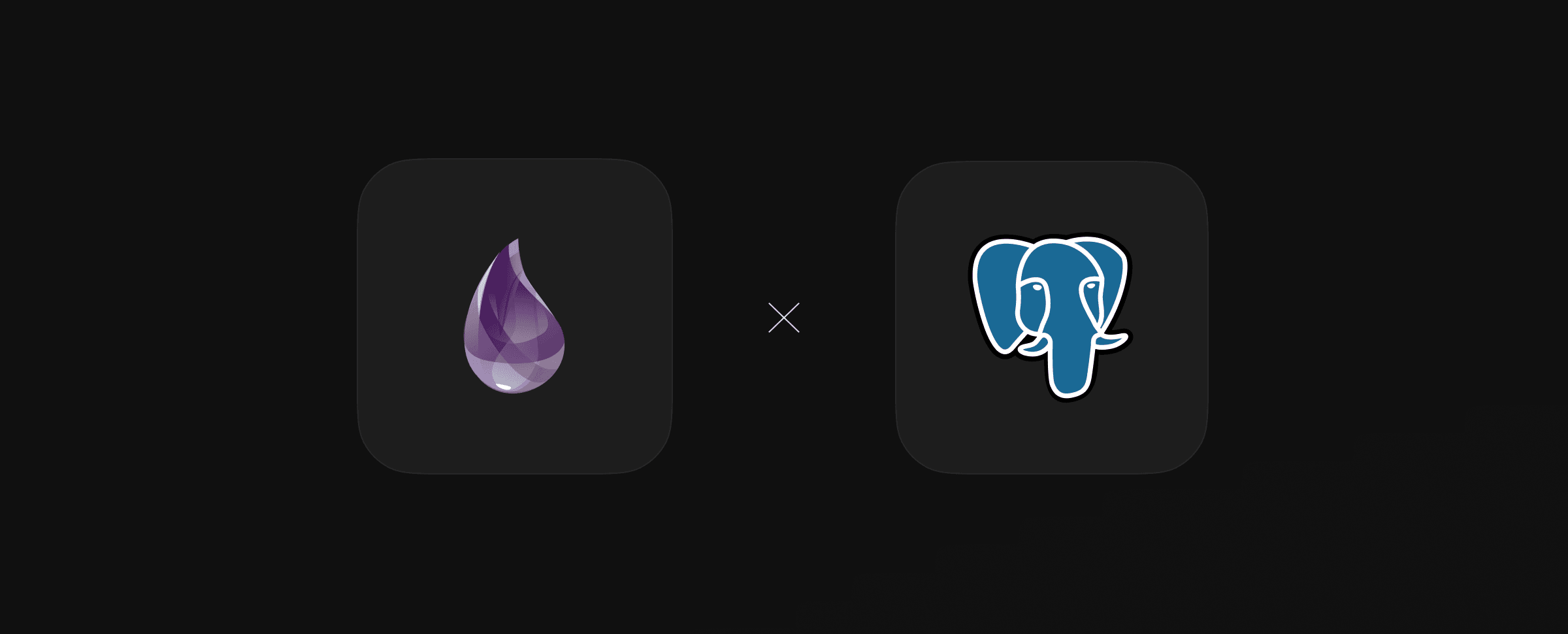 Elixir and Postgres logos